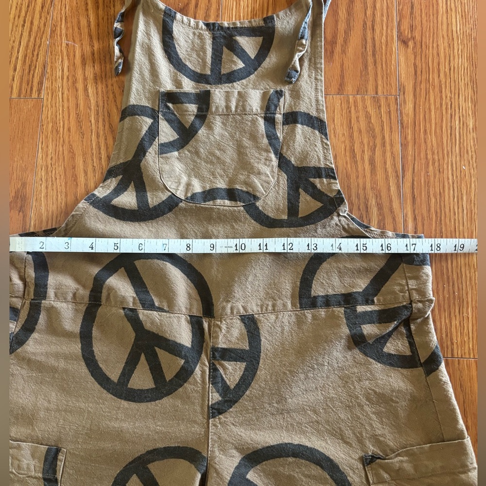 $30 SALE‼️ PEACE SIGN JUMPSUIT * OVERALLS * ADJUSTABLE STRAPS * 100% COTTON - Picture 3 of 7